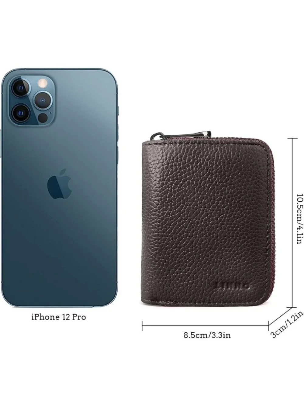 Genuine Leather RFID Credit Card Holder Wallet with 20 Slots & Zipper for All